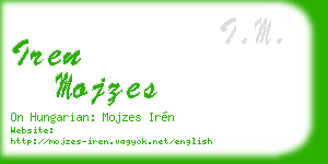 iren mojzes business card